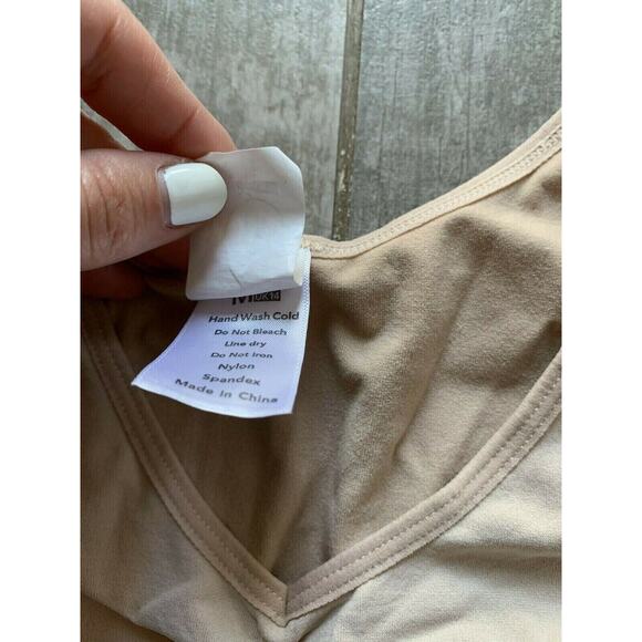 KHAYA Casual Stretch Maternity Dress V-Neck Slip Bodycon Smoothing Shaping M - Picture 6 of 11